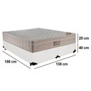Ver mais imagens de Cama Box Casal Bipartido Sintético + Colchão Ortobom Airtech Molas Ensacadas 65x138x188 Branco