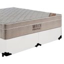 Ver imagem 4 de Cama Box Casal Bipartido Sintético + Colchão Ortobom Airtech Molas Ensacadas 65x138x188 Branco