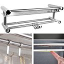 Ver imagem 1 de Organizador Cozinha Banheiro Casa Aço Inox Multiuso Porta Tempero Condimentos Shampoo Sabonete Utens