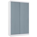 Ver imagem 1 de Guarda Roupa Solteiro 135cm 2 Portas 3 Gavetas Taiga Branco/grey L01 - Mpozenato