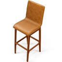 Ver mais imagens de Kit 06 Banquetas Altas Para Cozinha Sala de Jantar Fixa Zoe B04 Couríssimo Whisky - Lyam Decor