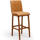 Ver imagem 3 de Kit 06 Banquetas Altas Para Cozinha Sala de Jantar Fixa Zoe B04 Couríssimo Whisky - Lyam Decor