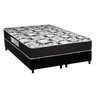 Cama Box King: Colchão Espuma D45 Luckspuma Gran Luck + Base CRC Suede Black(193x203) - 1