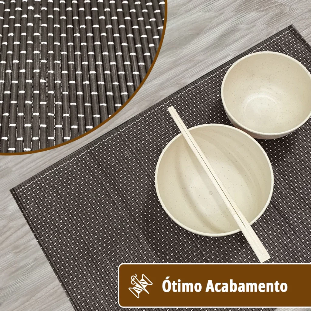 4 Jogo Americano Esteira Bambu Natural Tocantins Mr 30x45 - 2