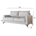 Ver imagem 4 de Sofá 3 Lugares com Pés Metálicos 180cm Paradiso Cinza
