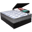 Ver imagem 1 de Cama Box Baú Preto e Colchão Iso Superpocket Molas Ensacadas Casal Ortobom
