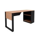 Ver imagem 7 de Mesa Multiuso Escritório Me4182 160cm Amêndoa/preto - Tecno Mobili