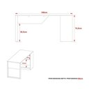 Ver imagem 4 de Mesa Multiuso Escritório Me4182 160cm Amêndoa/preto - Tecno Mobili