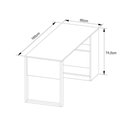 Ver imagem 3 de Mesa Multiuso Escritório Me4182 160cm Amêndoa/preto - Tecno Mobili