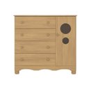 Ver imagem 7 de Cômoda Infantil 95cm 1 Porta com Vidro e 4 Gavetas Suspiro Multimóveis Mp4459 Madeirado