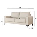 Ver imagem 4 de Sofá 3 Lugares com Pés Metálicos 180cm Paradiso Branco