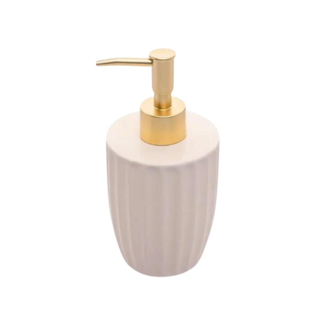 Dispenser para Sabonete Líquido em Cerâmica Canelatta 330ml Lyor Creme - 2