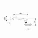 Ver imagem 2 de Chuveiro com Braço de Parede Redondo 140 Mm Nilo Cromado Roca Cód. B5b9653c0b