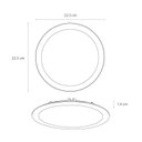 Ver imagem 3 de Plafon Led Embutir Redondo 18w Preto Yamamura