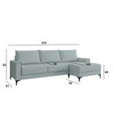 Ver imagem 4 de Estofado 3 Lugares com Chaise Lado Direito Cinza