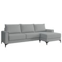 Ver imagem 3 de Estofado 3 Lugares com Chaise Lado Direito Cinza