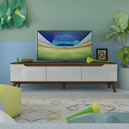 Rack para TV até 75 Polegadas 180cm 2 Portas 1 Gaveta Liverpool Yescasa - 6