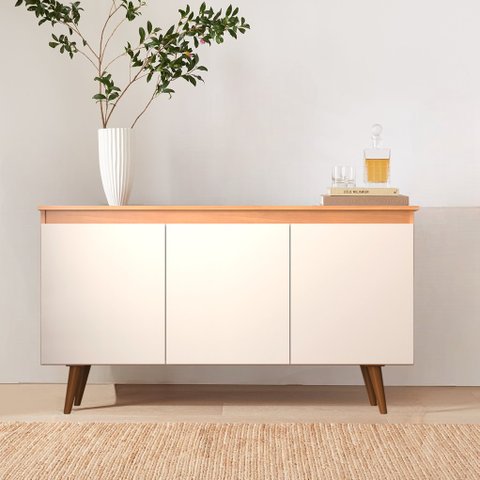 Buffet 3 Portas 136cm Retrô Elza Yescasa