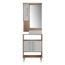 Ver imagem 4 de Conjunto De Banheiro Gabinete 2 Portas Com Cuba De Sobrepor Espelheira 1 Porta Com Led Eleganza