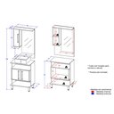 Ver imagem 5 de Conjunto De Banheiro Gabinete 2 Portas Com Cuba De Sobrepor Espelheira 1 Porta Com Led Eleganza