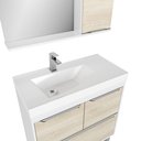 Ver imagem 5 de Armário Conjunto de Banheiro com Gabinete, Cuba e Espelheira e LED Malibu 80 cm