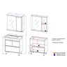 Armário Conjunto de Banheiro com Gabinete, Cuba e Espelheira e LED Malibu 80 cm - 6