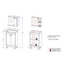 Ver imagem 6 de Armário Conjunto de Banheiro com Gabinete, Cuba e Espelheira 2 Portas Lima 45 cm