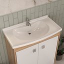 Ver imagem 3 de Armário Conjunto de Banheiro com Gabinete, Cuba e Espelheira 2 Portas Viena 60 cm