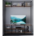 Ver imagem 3 de Estante Home para TV Moderna Estilo Industrial Silver 150x40x200 Cor mdf Castanho