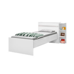 Cama Solteiro Jade com Baú 2 Gavetas  Color Flex - 5