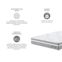 Ver imagem 6 de Colchão Viúva 128x188x24cm Molas Ensacadas Soft New Montreal