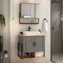 Ver imagem 1 de Conjunto para Banheiro 2 Espelhos Estrutura Metalon com Nichos Londres