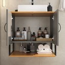 Ver imagem 4 de Conjunto para Banheiro 2 Espelhos Estrutura Metalon com Nichos Londres