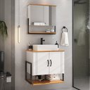 Ver imagem 1 de Conjunto para Banheiro 2 Espelhos Estrutura Metalon com Nichos Londres