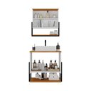 Ver imagem 7 de Conjunto para Banheiro 2 Espelhos Estrutura Metalon com Nichos Londres