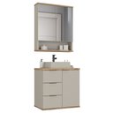 Ver mais imagens de Conjunto de Banheiro Completo com Gabinete, Cuba e Espelheira 57cm Belfast