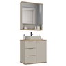 Conjunto de Banheiro Completo com Gabinete, Cuba e Espelheira 57cm Belfast - 8