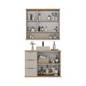 Conjunto de Banheiro Completo com Gabinete, Cuba e Espelheira 76cm York - 10