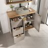 Conjunto de Banheiro Completo com Gabinete, Cuba e Espelheira 76cm York - 3