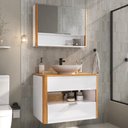 Ver imagem 1 de Conjunto para Banheiro Santorini com Cuba e Espelheira Canto Curvo