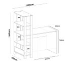 Ver mais imagens de Escrivaninha com Estante Match 4 Prateleiras 120cm Preto E Grafite