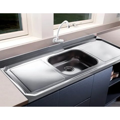 Pia para Cozinha em Aço Inox 430 Infinity 1,20 X 0,53 Lisa Inoxsul