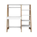 Ver imagem 4 de Escrivaninha com Estante Escada Urban 1 Gaveta 5 Prateleiras 120,5cm Appunto Branca E Castanho