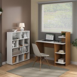 Estante para Livros com 10 Nichos 109cmx91cm Book - 13
