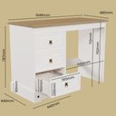 Ver imagem 5 de Escrivaninha Mesa Escritório 3 Gavetas com Tampo em Madeira Maciça Smile