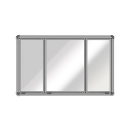 Espelheira para Banheiro 3 Portas em Alumínio 73cmx45cm Plus  - 6