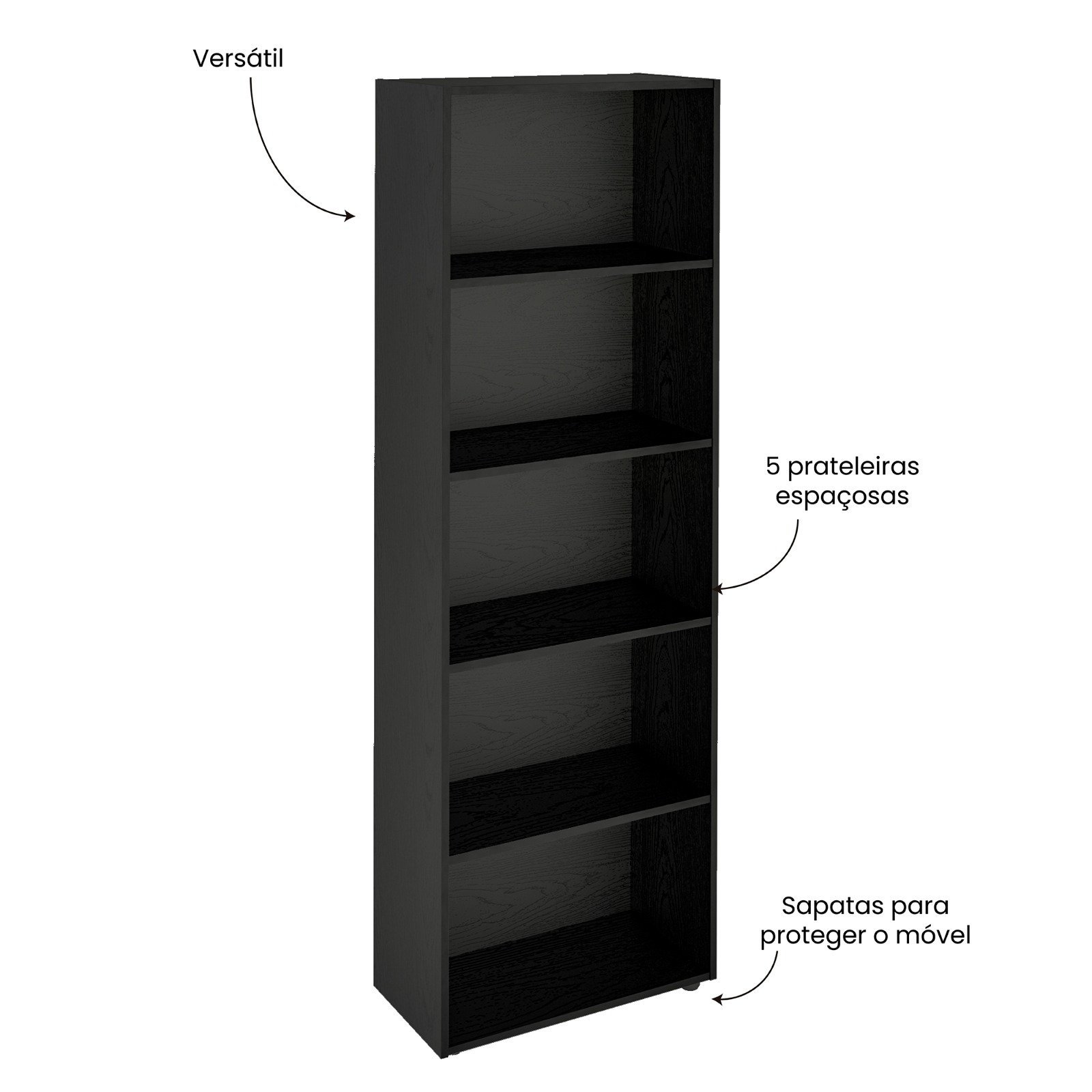 Estante para Livros 5 Prateleiras 180cmx60cm Multy - 7