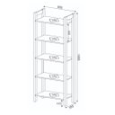 Ver imagem 7 de Estante para Livros 5 Prateleiras 165,5cmx65cm AZ