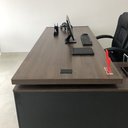 Ver imagem 7 de Escrivaninha Mesa Escritório em L com Caixa de Tomada Tamburato Estação Diretoria