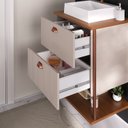 Ver imagem 3 de Gabinete Suspenso com Cuba e Espelheira 60cm Olivia Espresso Móveis